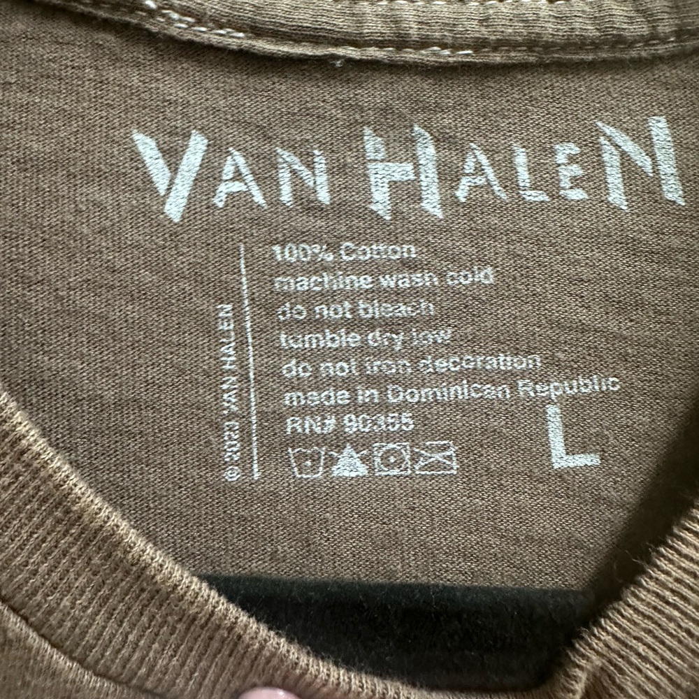 NWOT Van Halen Brown Graphic Tee Vintage retro - Picture 3 of 3